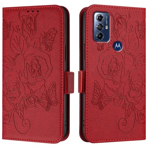 Handyhülle Kompatibel mit Motorola Moto G Pure 2021/G Play 2023 Hülle, Brieftaschen-Hülle, schlankes PU-Leder-Handy-Flip-Folio-Gehäuse, stoßfeste Schutzhülle mit Kartenhaltern + Handschlaufe Schutzhül Handyhülle Kompatibel mit Motorola Moto G Pure 2021/G Play 2023 Hülle, Brieftaschen-Hülle, schlankes PU-Leder-Handy-Flip-Folio-Gehäuse, stoßfeste Schutzhülle mit Kartenhaltern + Handschlaufe Schutzhül von ZDJKAFREH
