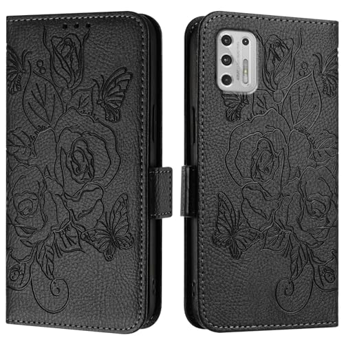 Handyhülle Kompatibel mit Motorola Moto G Stylus 2021 4G Hülle, Brieftaschen-Hülle, schlankes PU-Leder-Handy-Flip-Folio-Gehäuse, stoßfeste Schutzhülle mit Kartenhaltern + Handschlaufe Schutzhülle(Blac Handyhülle Kompatibel mit Motorola Moto G Stylus 2021 4G Hülle, Brieftaschen-Hülle, schlankes PU-Leder-Handy-Flip-Folio-Gehäuse, stoßfeste Schutzhülle mit Kartenhaltern + Handschlaufe Schutzhülle(Blac von ZDJKAFREH