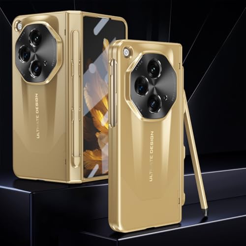 Handyhülle Kompatibel mit Oppo Find N3 Hülle mit integriertem Schreibstift, Displayschutzfolie, Scharnierschutz und S-Stifthalter-Steckplatz, Schutzhülle, stoßfest, stoßfest, robuste Hülle Schutzhülle von ZDJKAFREH