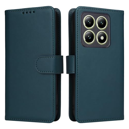 Handyhülle Kompatibel mit Xiaomi 14T Wallet Case, abnehmbare Rückseite mit Kartenhalter/Handschlaufe, PU-Leder Flip Folio Case mit Magnetständer, stoßfeste Handyhülle, kompatibel mit Xiaomi 14T Schutz von ZDJKAFREH