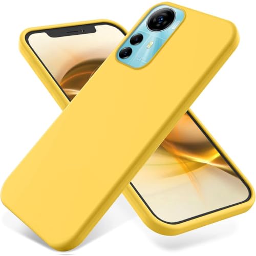 Handyhülle Kompatibel mit ZTE V41 Smartphone-Hülle, kratzfest, dünn, flüssiges Silikon, weiches TPU-Gummi, vollständiger Kameraschutz, Bumper, reine Farbe, einfache Abdeckung mit Armband Schutzhülle(Y von ZDJKAFREH