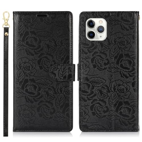 Handyhülle Kompatibel mit iPhone 11 Pro Max Wallet Case, PU-Leder, magnetisches Flip-Folio-Case mit Kartenhaltern, Ständer und Trageband, stoßfeste TPU-Innenschale, kompatibel mit iPhone 11 Pro Max Sc Handyhülle Kompatibel mit iPhone 11 Pro Max Wallet Case, PU-Leder, magnetisches Flip-Folio-Case mit Kartenhaltern, Ständer und Trageband, stoßfeste TPU-Innenschale, kompatibel mit iPhone 11 Pro Max Sc von ZDJKAFREH