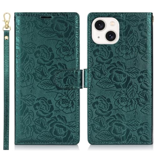 Handyhülle Kompatibel mit iPhone 13/14 Wallet Case, PU-Leder, magnetisches Snap-Flip-Folio-Case mit Kartenhaltern, Kickstand und Lanyard, stoßfeste TPU-Innenschale, Telefonabdeckung, kompatibel mit iP Handyhülle Kompatibel mit iPhone 13/14 Wallet Case, PU-Leder, magnetisches Snap-Flip-Folio-Case mit Kartenhaltern, Kickstand und Lanyard, stoßfeste TPU-Innenschale, Telefonabdeckung, kompatibel mit iP von ZDJKAFREH