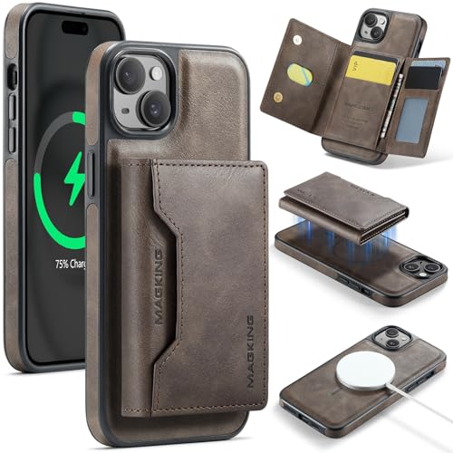 Handyhülle Kompatibel mit iPhone 13 Wallet Case mit Kartenhalter, abnehmbare magnetische Wallet-Telefonhülle mit Kartensteckplatzhalter, magnetische PU-Leder-RFID-blockierende Flip-Kickstand-Schutztel Handyhülle Kompatibel mit iPhone 13 Wallet Case mit Kartenhalter, abnehmbare magnetische Wallet-Telefonhülle mit Kartensteckplatzhalter, magnetische PU-Leder-RFID-blockierende Flip-Kickstand-Schutztel von ZDJKAFREH