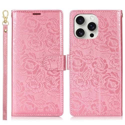 Handyhülle Kompatibel mit iPhone 16 Pro Wallet Case, PU-Leder, magnetisches Snap-Flip-Folio-Case mit Kartenhaltern, Kickstand und Lanyard, stoßfeste TPU-Innenschale, Telefonabdeckung, kompatibel mit i Handyhülle Kompatibel mit iPhone 16 Pro Wallet Case, PU-Leder, magnetisches Snap-Flip-Folio-Case mit Kartenhaltern, Kickstand und Lanyard, stoßfeste TPU-Innenschale, Telefonabdeckung, kompatibel mit i von ZDJKAFREH