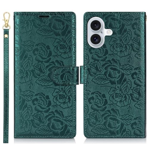 Handyhülle Kompatibel mit iPhone 16 Wallet Case, PU-Leder, magnetisches Snap-Flip-Folio-Case mit Kartenhaltern, Kickstand und Lanyard, stoßfeste TPU-Innenschale, Handyhülle, kompatibel mit iPhone 16 S Handyhülle Kompatibel mit iPhone 16 Wallet Case, PU-Leder, magnetisches Snap-Flip-Folio-Case mit Kartenhaltern, Kickstand und Lanyard, stoßfeste TPU-Innenschale, Handyhülle, kompatibel mit iPhone 16 S von ZDJKAFREH