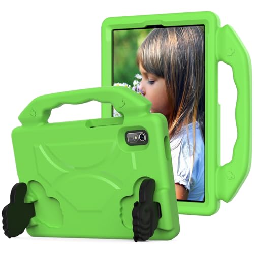 Tablet PC Hülle Compatible with Lenovo Tab M9 9.0 inch (TB-310FU,2023 Released) Tablet Case for Kids Lightweight EVA Shockproof Protective Handle Stand Cover Kid Friendly Case Schutzhülle(Green) von ZDJKAFREH