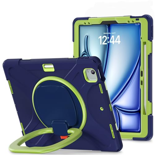 Tablet PC Hülle Hülle kompatibel mit iPad Pro 12.9 6./5./4./3. Generation 2022/2021/2020/2018, stoßfeste, robuste Abdeckung mit 360° drehbarem Ständer, robuste Tablet-Hülle mit Hand-/Schultergurt Schu Tablet PC Hülle Hülle kompatibel mit iPad Pro 12.9 6./5./4./3. Generation 2022/2021/2020/2018, stoßfeste, robuste Abdeckung mit 360° drehbarem Ständer, robuste Tablet-Hülle mit Hand-/Schultergurt Schu von ZDJKAFREH