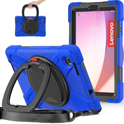 Tablet PC Hülle Kinderhülle kompatibel mit Lenovo Tab M8 Gen4 2023 TB-300FU/M8 Gen4 2024 TB-301XU, robuste stoßfeste TPU-Hülle, 360° drehbare Multifunktions-Griffhalterung + robuste Abdeckung mit Schu Tablet PC Hülle Kinderhülle kompatibel mit Lenovo Tab M8 Gen4 2023 TB-300FU/M8 Gen4 2024 TB-301XU, robuste stoßfeste TPU-Hülle, 360° drehbare Multifunktions-Griffhalterung + robuste Abdeckung mit Schu von ZDJKAFREH