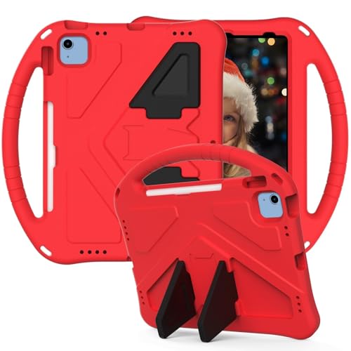 Tablet PC Hülle Kompatibel mit iPad (A16) 11. Generation 2025 Hülle, leichte Tablet-Hülle aus EVA mit verstellbarem Riemen, stoßfestem Griff und Ständer Compatible with Kinder, tragbare Schutzhülle Co von ZDJKAFREH