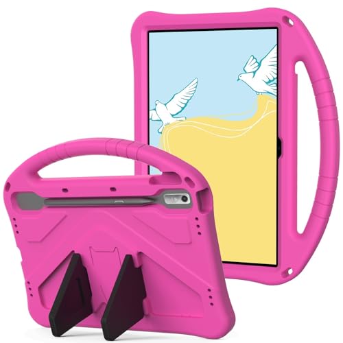 Tablet PC Hülle Leichte, stoßfeste, kinderfreundliche Hülle, kompatibel mit NEC Lavie Tab T11 11,5" 11,5"-T11 11,5" 75FAS (2025), mit Griffständer, verdickter Ecke oder Aufprallschutz-Tablet-Hülle + S von ZDJKAFREH