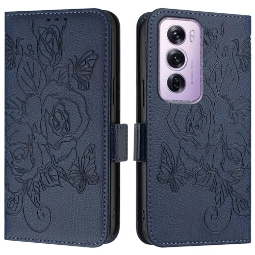 ZDJKAFREH Handyhülle Kompatibel mit Oppo Reno 12 Pro Hülle, Brieftaschen-Hülle, schlankes PU-Leder-Handy-Flip-Folio-Gehäuse, stoßfeste Schutzhülle mit Kartenhaltern + Handschlaufe Schutzhülle(Blue) ZDJKAFREH Handyhülle Kompatibel mit Oppo Reno 12 Pro Hülle, Brieftaschen-Hülle, schlankes PU-Leder-Handy-Flip-Folio-Gehäuse, stoßfeste Schutzhülle mit Kartenhaltern + Handschlaufe Schutzhülle(Blue) von ZDJKAFREH