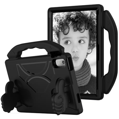 ZDJKAFREH Tablet PC Hülle Compatible with Lenovo Tab P11 Pro 11.5 inch (TB-J706F) Tablet Case for Kids Lightweight Eva Shockproof Protective Handle Stand Cover Kid Friendly Case Schutzhülle(Black) von ZDJKAFREH