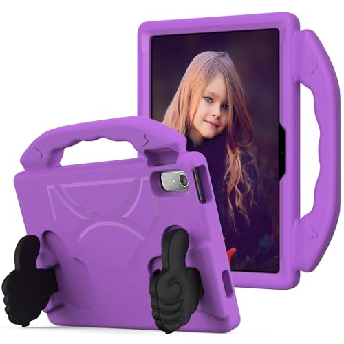 ZDJKAFREH Tablet PC Hülle Compatible with Lenovo Tab P11 TB-J606F (11inch) Tablet Case for Kids Lightweight Eva Shockproof Protective Handle Stand Cover Kid Friendly Case Schutzhülle(Purper) von ZDJKAFREH