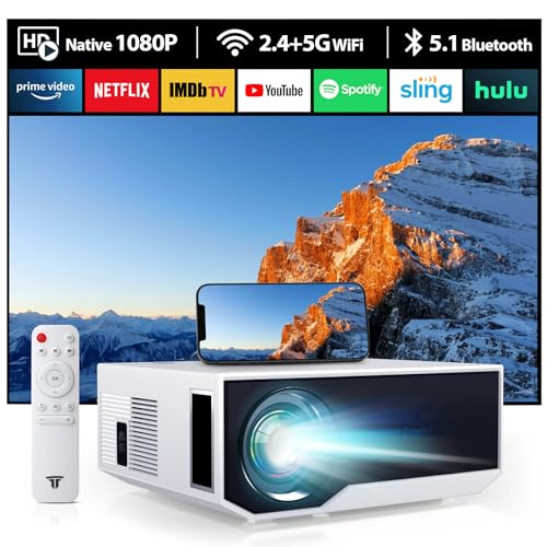 Neuer Beamer 2024 mit 5G WiFi-Unterstützung, Ultra HD 1080P, projektor mit 20000 Lumen für Heimkino, kompatibel mit Smartphones GC06-ZRV-009 Neuer Beamer 2024 mit 5G WiFi-Unterstützung, Ultra HD 1080P, projektor mit 20000 Lumen für Heimkino, kompatibel mit Smartphones GC06-ZRV-009 von ZDK