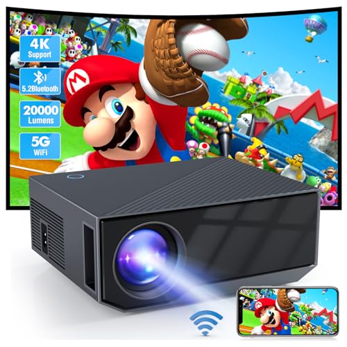 ZDK Beamer 5G WiFi Modell 2024 Full HD 1080P, 20.000 Lumen Beamer, Heimkino, kompatibel mit Smartphone/TV-Stick/TV-Box, GC05A-HPFR-V07 ZDK Beamer 5G WiFi Modell 2024 Full HD 1080P, 20.000 Lumen Beamer, Heimkino, kompatibel mit Smartphone/TV-Stick/TV-Box, GC05A-HPFR-V07 von ZDK