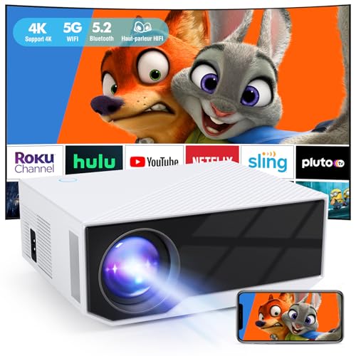 ZDK Beamer 5G WiFi Modell 2024 Full HD 1080P, 20.000 Lumen Beamer, Heimkino, kompatibel mit Smartphone/TV-Stick/TV-Box, GC06-HPFR-V13 ZDK Beamer 5G WiFi Modell 2024 Full HD 1080P, 20.000 Lumen Beamer, Heimkino, kompatibel mit Smartphone/TV-Stick/TV-Box, GC06-HPFR-V13 von ZDK