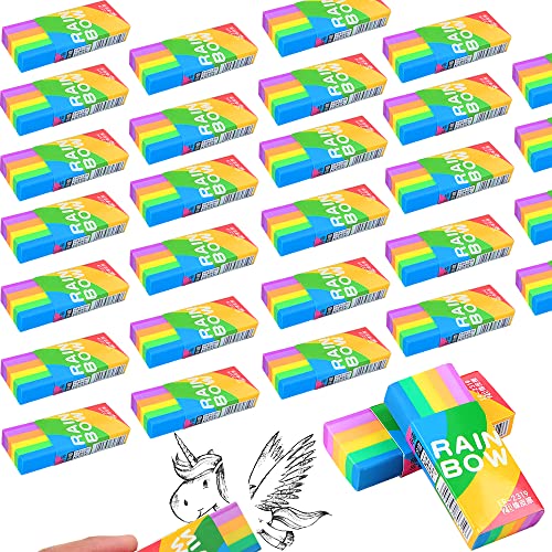 20 Stück Regenbogen Radiergummi Set, 2B Lustig Radierer für Kinder, Schule und Zeichnen von ZDQC