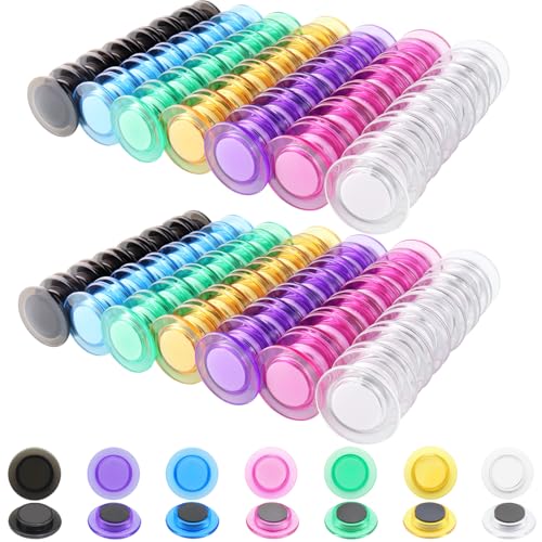 ZDZBLX Magnete für Magnettafel, 210 Stück 7 Farben Magnete Stark, Magnete Kühlschrank, Magneten Kühlschrankmagnete, Magnet Transparent Rund Kleine Bunt Whiteboard Magnets, für Magnetwand, Pinnwand ZDZBLX Magnete für Magnettafel, 210 Stück 7 Farben Magnete Stark, Magnete Kühlschrank, Magneten Kühlschrankmagnete, Magnet Transparent Rund Kleine Bunt Whiteboard Magnets, für Magnetwand, Pinnwand von ZDZBLX