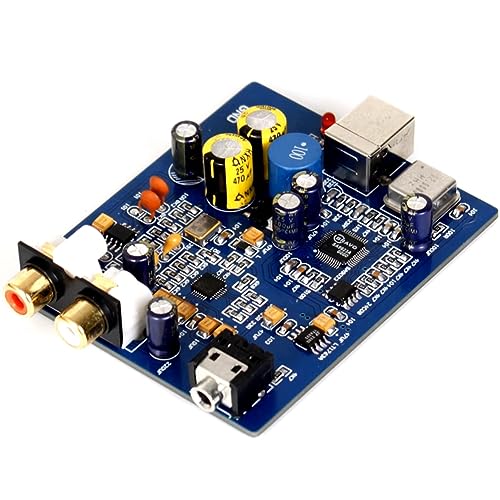 ZDdp 1 x blaue ES9018K2M SA9023 USB-DAC-Decoder-Platine, externe Soundkarte, unterstützt 24 Bit, 92 K für Verstärker von ZDdp