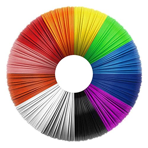 3D Stift Filament PLA 3D Drucker Filament Kein Verstopft & Blase 20 Farben Insgesamt 328ft, je 5M – 3D Pen PLA Filament 1,75mm Kompatibel mit Allen 1,75mm-Druckern von ZEACCT