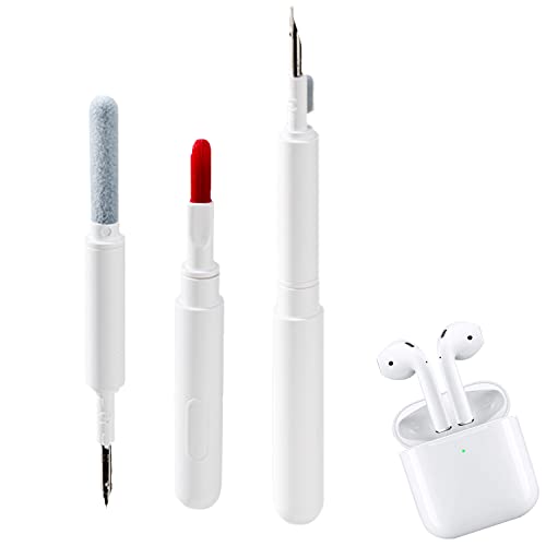 4 in 1 Cleaning kit, Multifunktions Cleaner Kit, Kopfhörer Reinigungsbürste Reinigungsstift, Reinigungsstift Weiche Bürste für Airpods Bluetooth-Kopfhörer Ladebox Tastatur-Kamera-Staubreiniger von ZEACCT