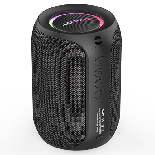 ZEALOT Bluetooth Lautsprecher,Musikbox Bluetooth mit USB/TF Karte/AUX,Bluetooth Box mit IPX5 Wasserdicht,12h Spielzeit,Dual Pairing,Tragbarer Kabelloser Lautsprecher für Home&Outdoor S32 Pro von ZEALOT