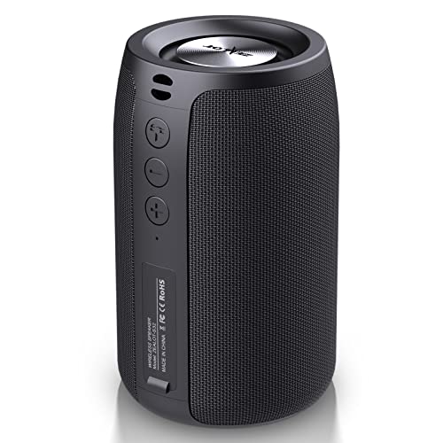 ZEALOT Bluetooth Lautsprecher,Musikbox Bluetooth mit USB/TF Karte/AUX,Bluetooth Box mit IPX5 Wasserdicht,12h Spielzeit,Dual Pairing,Tragbarer Kabelloser Lautsprecher für Home&Outdoor-Schwarz von ZEALOT