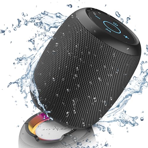 ZEALOT Bluetooth Lautsprecher mit Licht, Musikbox Tragbarer Bluetooth Box mit IPX6 Wasserdicht,Satter Stereo Bass,Dualen Treibern,USB/TF Karte,24h Akku,Kabelloser Lautsprecher für Draußen von ZEALOT