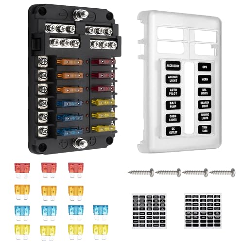 12v KFZ Sicherungskasten ZEALfix Sicherungshalter mit Lichtanzeige für Auto, Wohnmobil, Boot, LKW, Fahrzeug, SUV, Yacht von ZEALfix