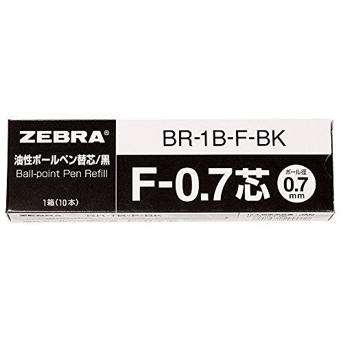 10 St?ck B-BR-1B-F-BK Zebra?lbasis Kugelschreiber zus?tzliche Blei F-0.7 Kern schwarz (Japan-Import) von ZEBRA