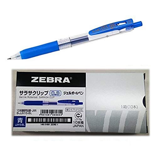 Sarasa Crip JJH15-BL blaue Tinte, 0,3 mm, 10 Stück von ZEBRA
