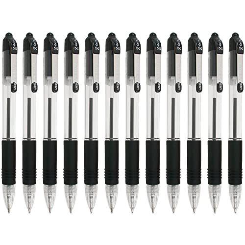 Z-Grip Mini-Druckkugelschreiber, Schwarz, 12 Stück von ZEBRA