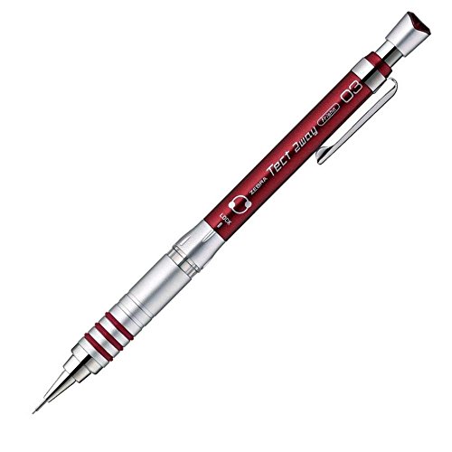 ZEBRA Druckbleistift, Tect 2way, 0,3 mm, Rot (MAS41-R) von ZEBRA