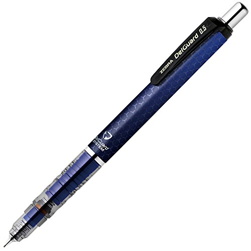 ZEBRA Druckbleistift DelGuard 0,5 mm, Wabenblau Körper (P-MA85-HBL) von ZEBRA