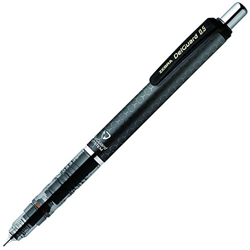 ZEBRA Druckbleistift DelGuard 0,5 mm, Wabengrau Körper (P-MA85-HGR) von ZEBRA