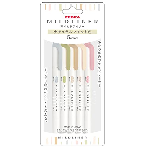 ZEBRA Fluoreszenzstift Mildliner [Parallelimport Waren] (natürliche milde Farbe) WKT7-5C-NTC von ZEBRA