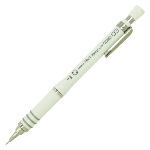 ZEBRA Tect MAS42-W Druckbleistift, 2-Wege-Licht, 0,3 mm, weißer Körper von ZEBRA