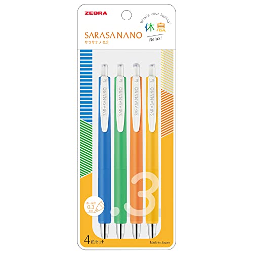 Zebra Gel Ballpoint Pen Sarasa Nano 0.3mm 4-color set (Relax) von ZEBRA