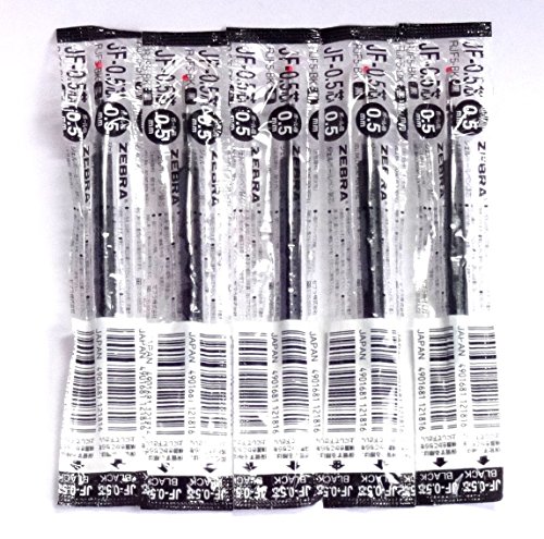 Zebra JF-0.5 Gel Ink Pen Refill, 0.5 mm, Black, 5 Refills per Pack (Japan Import) [Komainu-Dou Original Package] by ZEBRA von ZEBRA