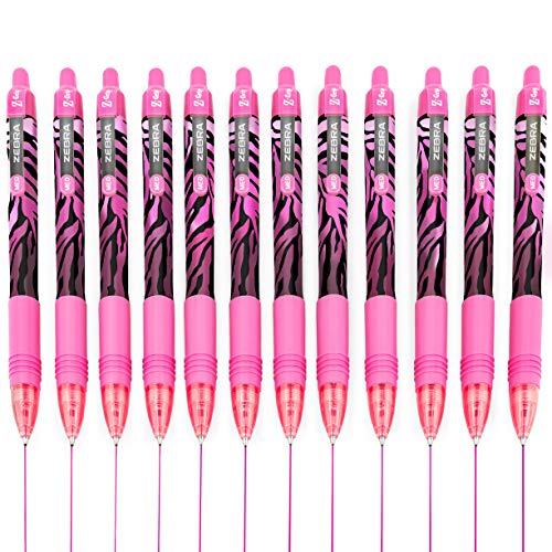 Zebra Z-Grip Kugelschreiber – 1,0 mm – Funky Flame – gestreifter rosa Schaft – rosa Tinte – 12 Stück Zebra Z-Grip Kugelschreiber – 1,0 mm – Funky Flame – gestreifter rosa Schaft – rosa Tinte – 12 Stück von Zebra Technologies