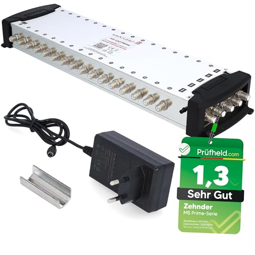 [ Test SEHR GUT *] ZEHNDER 5/32 Multischalter für Quattro & Quad LNB, Multiswitch für 1 Satelliten & 32 Teilnehmer (TV, Sat Receiver), 4K Digital Matrix Sat Verteiler, Schüssel Spiegel Antenne von ZEHNDER