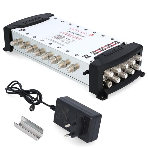 [ Test SEHR GUT *] ZEHNDER 9/16 Multischalter für Quattro & Quad LNB, Multiswitch für 2 Satelliten & 16 Teilnehmer (TV, Sat Receiver), 4K Digital Matrix Sat Verteiler, Schüssel Spiegel Antenne von ZEHNDER