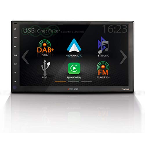ZENEC Z-N966: 2-Din Autoradio, Multimediasystem mit 9“/22,9 cm HD Touchscreen, Mediencenter mit DAB+, Apple CarPlay, Android Auto, zum Navi für PKWs und Reisemobile erweiterbar von ZENEC