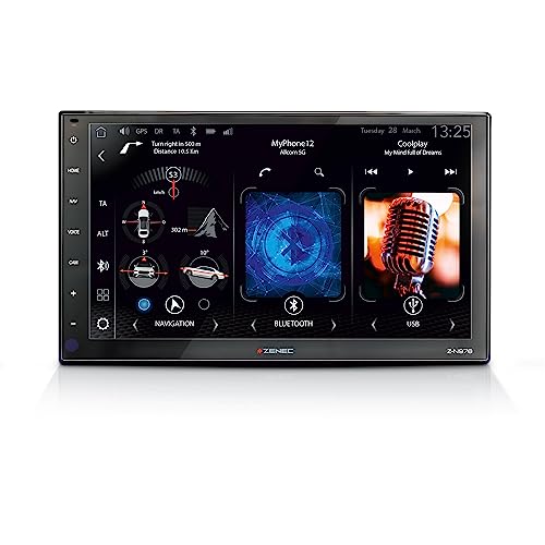 ZENEC Z-N976 – 2-Din Autoradio, Multimediasystem mit 9“/22,9 cm Touchscreen, Mediencenter mit DAB+, Wireless Android Auto/Apple CarPlay, DAB+, USB, zum Navi erweiterbar von ZENEC