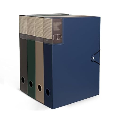 ordner 5 Stück verdickte Aktenbox, A4-Ordner mit Seilschnalle, große Kapazität, Informationsdatei-Organizer for Büro, Schule, Krankenhaus büro ordner(Multi-colored) von ZENGXJYCQINGJIANG