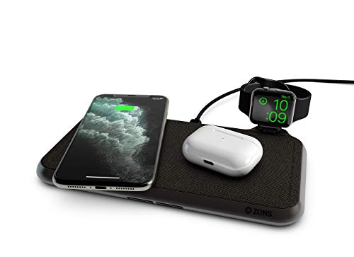 ZENS Liberty 16 Coil Dual Wireless Charging Pad with Fabric Surface - 2x15W Output - Supports Apple and Samsung Fast Charge - Works with All Phones with Wireless Charging von ZENS