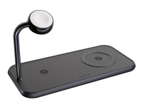 ZENS Dual+Watch Aluminium Wireless Charger – Black, Indoor, AC, Wireless charging, 1.5 m, Black von ZENS