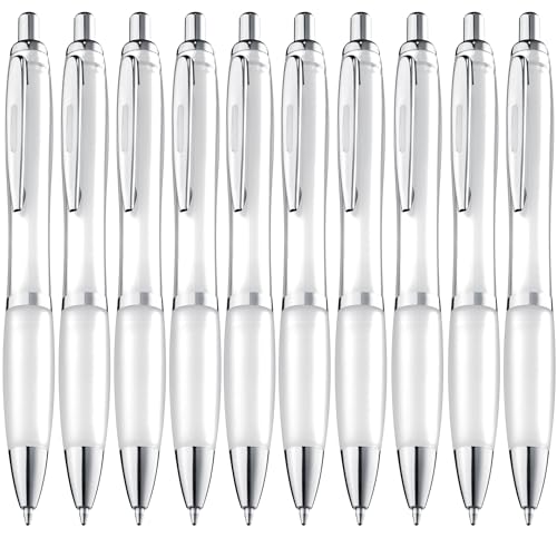ZENSCRIBE® Ergonomische Kugelschreiber 20 Stück, Premium Kugelschreiber Set Hochwertig, Rutschfester Kulli für einfaches & weiches Schreiben, Blauschreibender Kugelschreiber Weiß von ZENSCRIBE