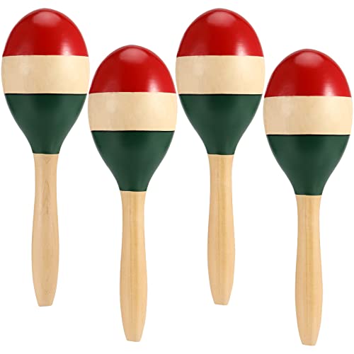 ZEONHEI 2 Paar 25,4 cm große Holz-Maracas, handbemalte Holz-Maracas für Partys, Zuhause, Schulen, Aufführungen, Unterhaltung ZEONHEI 2 Paar 25,4 cm große Holz-Maracas, handbemalte Holz-Maracas für Partys, Zuhause, Schulen, Aufführungen, Unterhaltung von ZEONHEI